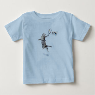 ネコ遊スのテニス ベビーTシャツ