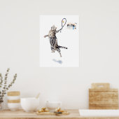 ネコ遊スのテニス ポスター (キッチン)