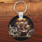 ネコ遊ストランプのポーカー キーホルダー (正面)