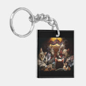 ネコ遊ストランプのポーカー キーホルダー (正面左)