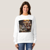 ネコ遊ストランプのポーカー スウェットシャツ (正面フル)