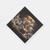 ネコ遊ストランプのポーカー スタンダードランチョンナプキン (角)