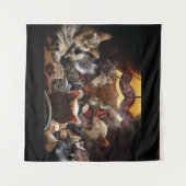 ネコ遊ストランプのポーカー タペストリー (正面(横))