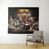 ネコ遊ストランプのポーカー タペストリー (インサイチュ(横))