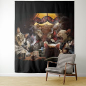 ネコ遊ストランプのポーカー タペストリー (インサイチュ)