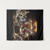 ネコ遊ストランプのポーカー タペストリー (正面(横))