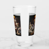 ネコ遊ストランプのポーカー タンブラーグラス (左)