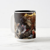 ネコ遊ストランプのポーカー ツートーンマグカップ (正面左)