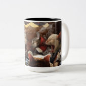 ネコ遊ストランプのポーカー ツートーンマグカップ (正面右)