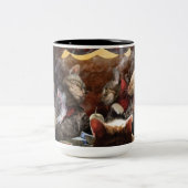 ネコ遊ストランプのポーカー ツートーンマグカップ (中央)