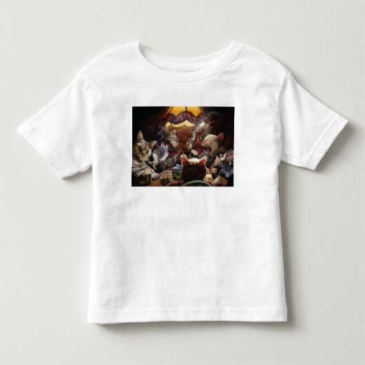 ネコ遊ストランプのポーカー トドラーTシャツ (正面)