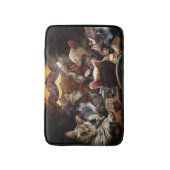 ネコ遊ストランプのポーカー バスマット (正面縦)