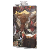 ネコ遊ストランプのポーカー フラスク (左)