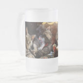 ネコ遊ストランプのポーカー フロストグラスビールジョッキ (正面左)