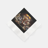 ネコ遊ストランプのポーカー 縁ありカクテルナプキン (角)