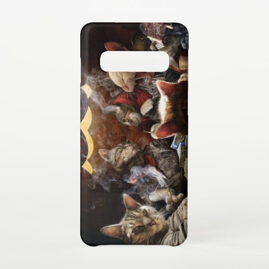 ネコ遊ストランプのポーカー SAMSUNG GALAXYケース (裏面)