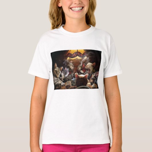 ネコ遊ストランプのポーカー Tシャツ (正面)