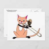 ネコ遊ズトロンボーン ポストカード (正面/裏面)