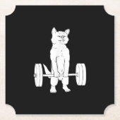 ネコ重量挙げとジム ペーパーコースター (正面)