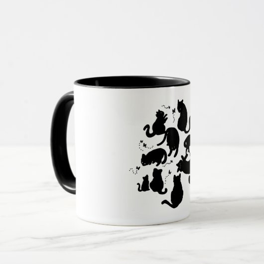 ネコ集団。 マグカップ (正面左)