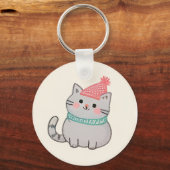 ネコ雪だるまキーホルダー キーホルダー (裏面)