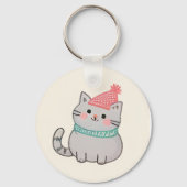 ネコ雪だるまキーホルダー キーホルダー (裏面)