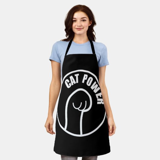 ネコ電源 エプロン (着用した状態)