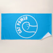 ネコ電源 ビーチタオル (正面)