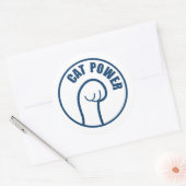 ネコ電源 ラウンドシール (封筒)