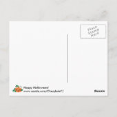 ネコ顔カボチャハッピーハローウィンポストカード ポストカード (裏面)