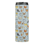 ネコ顔ドードルパターン タンブラー (裏面)