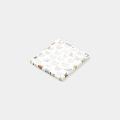 ネコ顔ドードルパターン ポストイット (アングル)