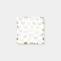 ネコ顔ドードルパターン