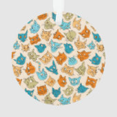 ネコ顔40尾 オーナメント (裏面)