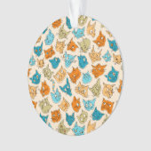 ネコ顔40尾 オーナメント (正面)