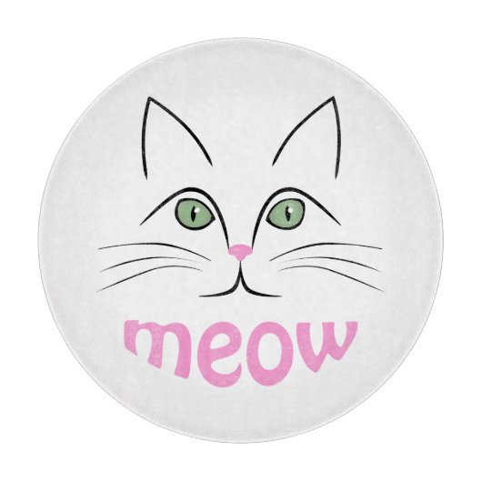 ネコ顔 カッティングボード (正面)