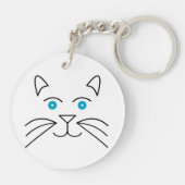 ネコ顔 キーホルダー (裏面)