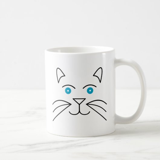 ネコ顔 コーヒーマグカップ (右)