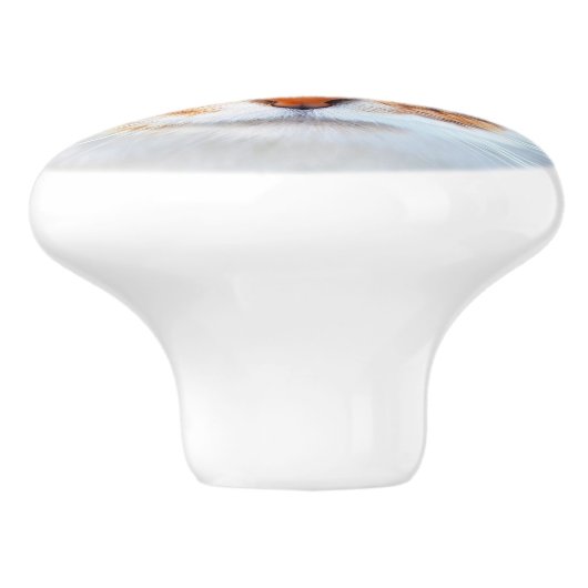 ネコ顔 セラミックノブ (側面)