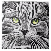 ネコ顔 タイル (正面)