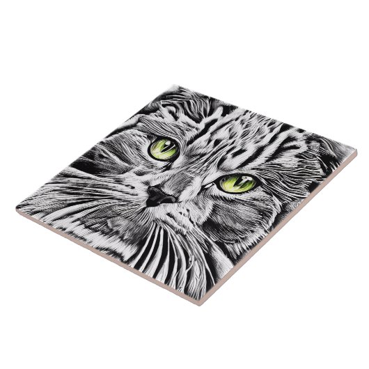 ネコ顔 タイル (側面)