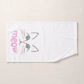 ネコ顔 ハンドタオル (ハンドタオル)