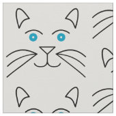 ネコ顔 ファブリック (クローズアップ)