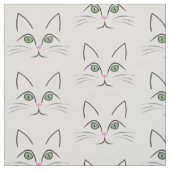 ネコ顔 ファブリック (見本)