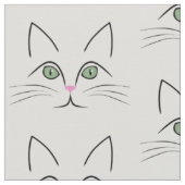 ネコ顔 ファブリック (クローズアップ)