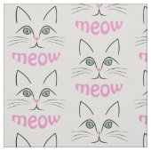 ネコ顔 ファブリック (見本)