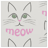 ネコ顔 ファブリック (クローズアップ)