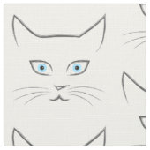 ネコ顔 ファブリック (クローズアップ)