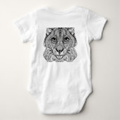 ネコ顔 ベビーボディスーツ (裏面)