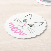 ネコ顔 ペーパーコースター (アングル)